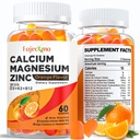 Calcium Magnesium Zinc Gummies for Adult: 5 Cups of Milk’s Nutrients Packed Into 2 Gummies - Extra Strength 1000mg Calcium Citrate with Vitamin D3 K2 B6 B12 - Vegan Sugar Free for Adult 40+ (120Count