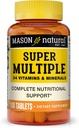 MASON NATURAL Super Multiple 34 Vitamini in minerali - popolna prehranska podpora, Vse v enem multivitaminu, Podpira splošno zdravje, 100 tablet