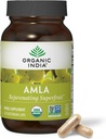 ORGANIC INDIA Amla Capsules 有机 - 印度鹅莓草原维生素补充剂,Amla 补充剂,免疫支持剂,Vegan,Gluten-Free,Ayurvedic,抗氧化剂,非GMO - 60 Capsules