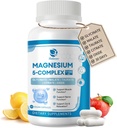 5-in-1 Magnesium complex supplement met vitamines en kruidenextracten, 30 dagen levering met Magnesium Glycinate Citrate Malate Taurate Oxide voor Calm Bone Muscle Energy Cortisol Balance, Vegan