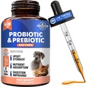 Probiotics & Prebiotics with Enzymes for Dogs and Cats - Digestive Gut Flora Health Pet Food Supplements - Constipation & Diarrhea and Gas Home Remedy - Upset Stomach Relief - Made in USA