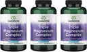 Swanson Triple Magnesium Complex - Mineral supplement - Natural Support - Featuring Citrate, Oxide & Aspartate - (300 Capsules, 400mg each, 3 Pack)