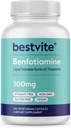 BESTVITE Benfotiamina 300mg (240 Cápsulas vegetarianas) Sem estearatos - Sem Dióxido de Silício - Vegan - Não OGM - Glúten Grátis