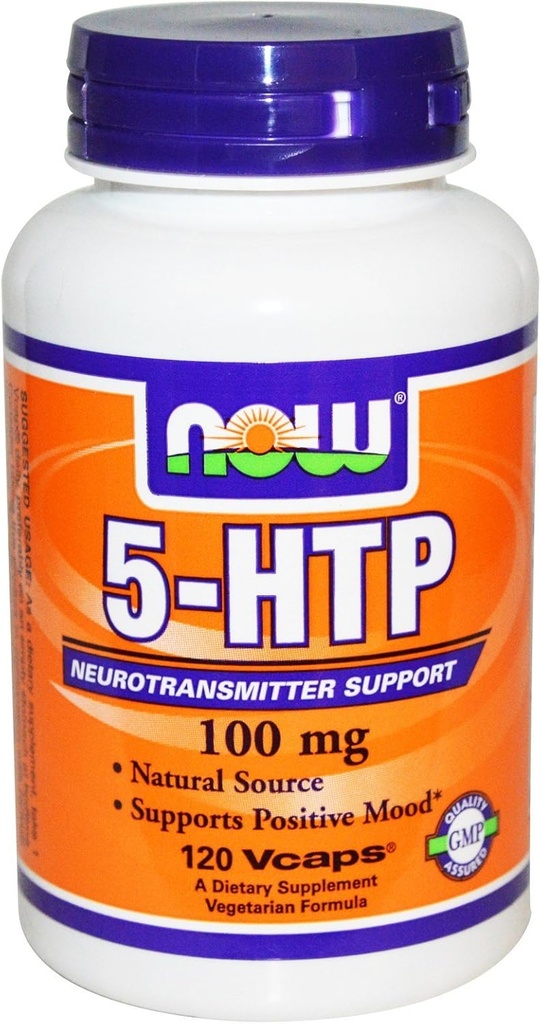 Now Foods, 5- HTP 100 mg Vegetarián, 240 kapsúl (120 x 2 Pk)