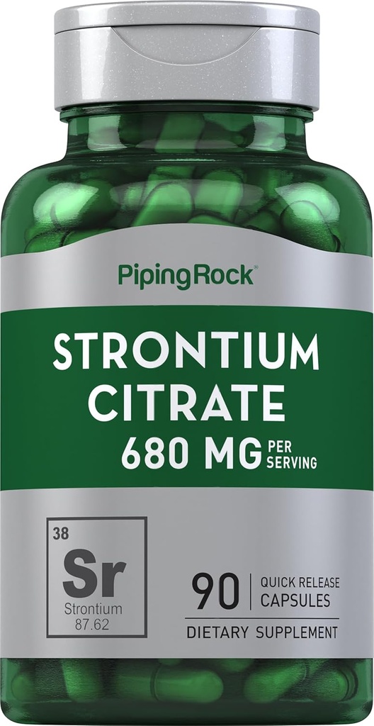 Piping Rock Strontium Citerata 680 mg Capules, 2001- 90 Compte No-GMO, Guten Free suplementari