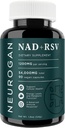 Neurogan NAD+ cu capsule Resveratrol 1:1 Raport - 1200 mg per servire, 90 Ct - Suplimente Cellulare de sănătate și îmbătrânire sănătoase, suport energetic și imun - Nicotină Adenina Dinucleotidă NAD+ Supliment