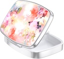 Nipichsha Pill Box, Piccolo Caso Pillola per il Purse & Pocket, Organizzatore di medicina di viaggio carino, Porta contenitore di medicina portatile per tenere vitamine, Medicina, Olio di pesce e supplemento, Fiori di acquerello