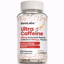 Extended Release Caffeine Pills + Caffeine L-Theanine + Focus & Energy Supplement + No Jitters, No Crash + Natural - 120 Capsules