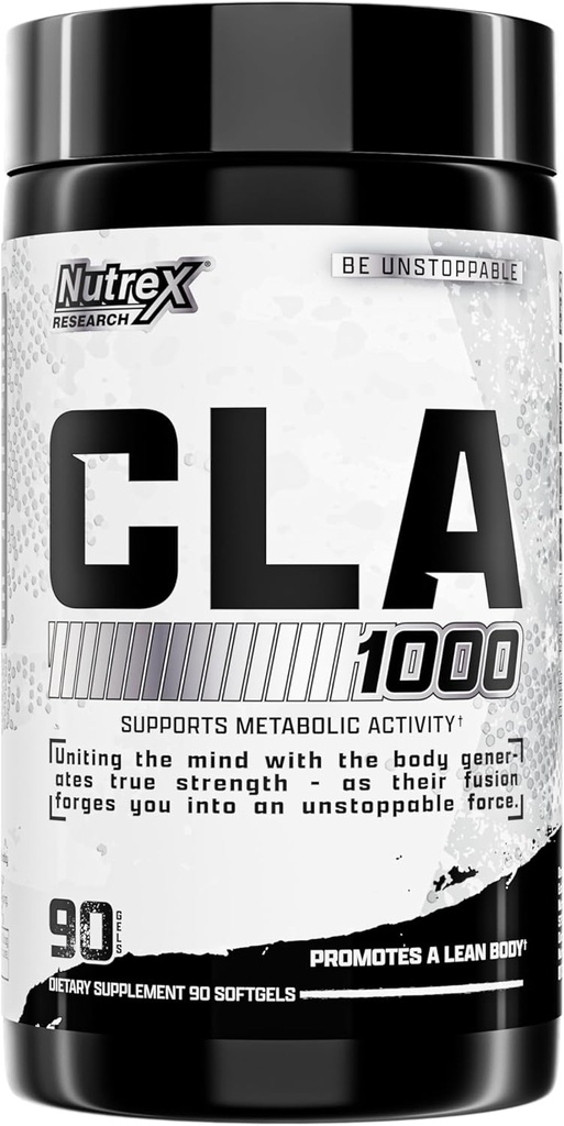 Nutrex CLA 90 Soft Gels - 1000mg 调制的来自萨夫花油的Linoleic Acid 活性混合剂 - 兴奋剂-无代谢剂促进减重药