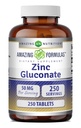 Amazing Formulas Zinc Gluconate 50 Mg Supplement | Tablets | Non-GMO | Gluten-Free | Made in USA (1 Pack | 250 Count)