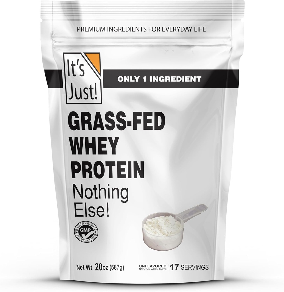 Se on vain... - 100% Whey Protein Concentrate, Grass-Fed Pasture Raised, Valmistettu Australiassa, RBST/rBGH Hormoni ilmaiseksi, Premium WPC-80, Ei lisämakuja (Grass-Fed Ei makua, 1,25 punta)
