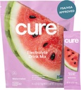 Cure Hydration ® 124; Plant-based Electrolyte Drink Mix ® 124; No Added Sugar ® 124; FSA- HSA ® 124; Dehidratacija Refleksijos milteliai Pagaminta su kokoso vandeniu ® 124; Non-GMO ® 124; Vegan ® 124; Pouch 14 Pakuočių - Watermelon