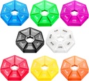 Ponpon 8pcs Pill Holder Box 7-Siddable Portable Vitamin Holder Box Pill Organizationer 药品规划师(8科罗尔)