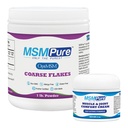 KALA HEALTH MSMPure Coarse Flakes 1lb and Muscle & Joint Cream 2oz Bundle