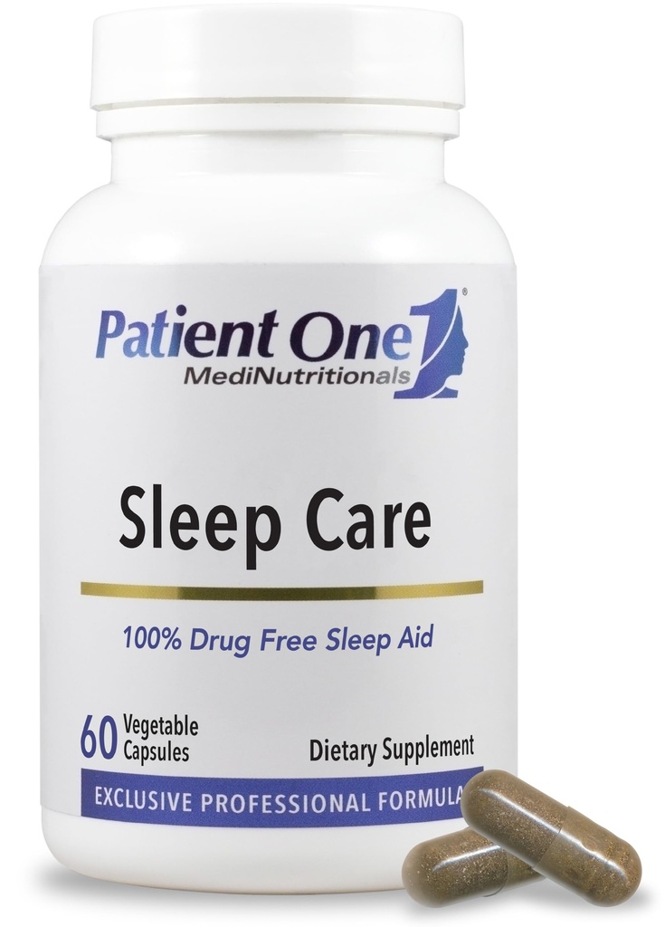 Patient One Sleep Care | Supplement to Support Transition into Sleep and Restful Sleep* | with Chamomile, Valerian, Melatonin and More | 60 Capsules