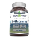 Amazing Formulas L Glutamine 1000 Mg Tablets | Amino Acid Supplement for Men & Women | Non-GMO | Gluten Free | Made in USA | (1 Pack, 120 Count)