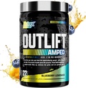 OUTLIFT Amped Max Dosed High STIM Pre Workout Powder, 6G Citrulin, 3.2G Beta Alanine, Alpha GPC, CognatiQ, Extreme Energy, Масивни помпи, Електролити, Nootropics Blueberry Lemonade - 22 Serv