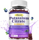 Potassium Gummies – Potassium phụ trợ cho sức khỏe cơ bắp, Leg Ctramp & Englyte Proglyte, Vegan, Non-GMO, Gluten- Free, Blueberry Flavor, 60 Count