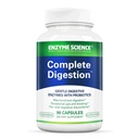 Enzyme Science - Complete Digestion, Full Support for Digestive Health and Help Reducing Gas, Bloating, Indigestion, and Irregularity with 125 Billion CFU Probiotics, Vegetarian, 90 Capsules