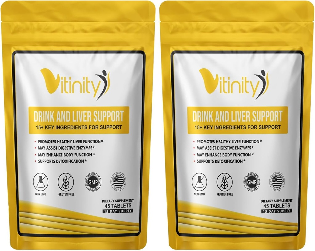 Anti Drink Liver Support Supplement-15+Avain ainesosat Craving Support,Liver Health,Kudzu, Milk Thistle,Holy Basil,DHM,Kaikki Natural Cleanse,Gradual Reduction,Nutrient Replenisher Tabletit(30 päivää)