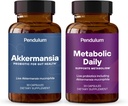 Pendulum Akkermansia & Metabolic Daily Bundle - Suppléments probiotiques vivants renforcer le doublage Gut, soutenir la production GLP-1, soutient le métabolisme