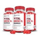 Justified Laboratories Vital Grow XL Gummies (1000 mg) - 60 Count, Pack of 3 - Formulated with Apple Cider Vinegar, Folate & Vitamin B12 - Non-GMO, Vegan, Gluten Free - 90 Servings