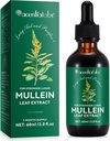 Mullein Drops para Lungs 2 Fl Oz - Mullein Leaf Extracto para pulmóns con clorofila - Suplemento natural de herbas para limpeza de pulmón, apoio respiratorio, impulsa inmunidade, benestar dixestivo