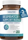 Respiratory Lung Health Supplement - Uppfriskande Lung Support Supplement hjälper till att stödja Clear Airways Mucus Removal och Seasonal eller Year Round Detox - Vegan Herbal Non-GMO Formel (2 Månader Supply)