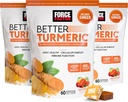 Force Factory Parempi Turmeric Yhteinen tuki täydentää Extra vahvuus Yhteinen terveys, Featuring HydroCurc Turmeric Curcumin musta Pepper Superior Imeytyminen, Fruit Splash, 180 Soft Chews