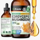 BIO KRAUTER Cordyceps Mushroom Extract - Cordyceps Sinensis Liquid Mushroom Extract - 670 mg per servering - Vegan, alkohol och sockerfri - 4 Fl.Oz.