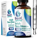 İtaliya Sea Moss Drops - Citrus Berry Flavor - 92+ Essential Minerals & Vitaminlər - Enerji, Skin, Gut, Recovery - Bladderwrack və Burdock Kök - 2 fl. oz