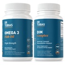 Dr. Tobias Omega 3 Fish Oil and DIM Complex Supplements, Supports Heart, Brain Immune Function and Hormone Balance for Women & Men with BioPerine, Borccoli Extract & Calcium D-Glucarate, 60 Capsules