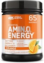 Òptim Nutrition Aino Energia - Preducta amb te verd, BCAA, Amino Acles àcids, Ketoly, Extrador de cafè verd, Energy Powder - Orange Ferer, 65 Servings (Paber)