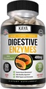 Kaya Naturals Digestive Enzymes with Prebiotics & Probiotiká - Zápcha & Bloating Relief - Pilulky na chudnutie pre ženy a mužov - Aids Immune Function - Digestion Support - 60 Veggie Capsules