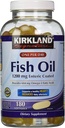 Kirkland signatura introduir el petroli de peix Coat i Omega 3 DG 1200 DG, 684 MG d'àcids Omega 3 Fatty, 180 sugelis