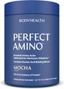 BodyHealth PerfectAmino Powder - BCAA e EAA Powder for Pre and Post Workout - Amino Acid Energy Drink para homes e mulleres para apoiar o músculo e recuperación - Mocha - 60 servizos
