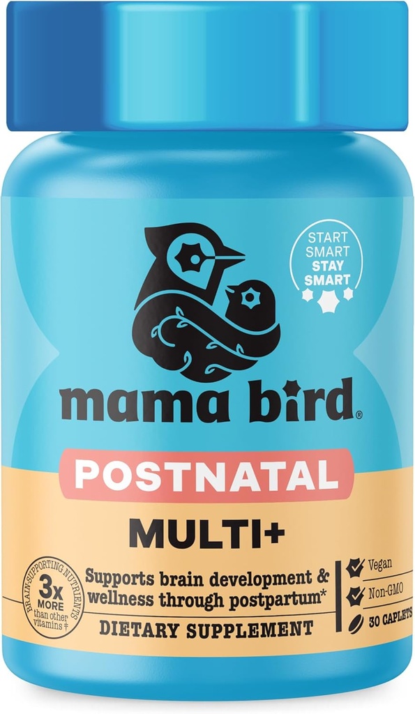 Geriausias Nest Wellness Mama Bird Postatal Vitaminai Žindymas ir postpartum, Visas maistas Ekologiškas mišinys, Metilintas vitaminai, Vegan, Kartą per parą, 30 Ct