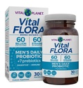 Vital Planet - Vital Flora Men’s Daily Probiotic, 60 Billion CFU, 60 Diverse Strains, 7 Organic Prebiotics, Immune Support, Gas Relief, Colon and Digestive Health Probiotics for Men 30 Capsules
