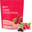 Equip Foods Core Goveje kolostrum Gumies - Okusna 1g na Seving Trava Fed Colostrum dopolnilo - Gut zdravje, Imuniteta, Recovery, Hair & Skin - 60 Goveje kolostrum Gumies, 30 Servings, Raspberry