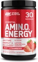 Optimale voeding Amino Energy - Pre-workout met groene thee, BCAA, Aminozuren, Keto vriendelijk, Green Coffee Extract, Energiepoeder - Sappige aardbeien Burst, 30 porties (Verpakking mei Vary)