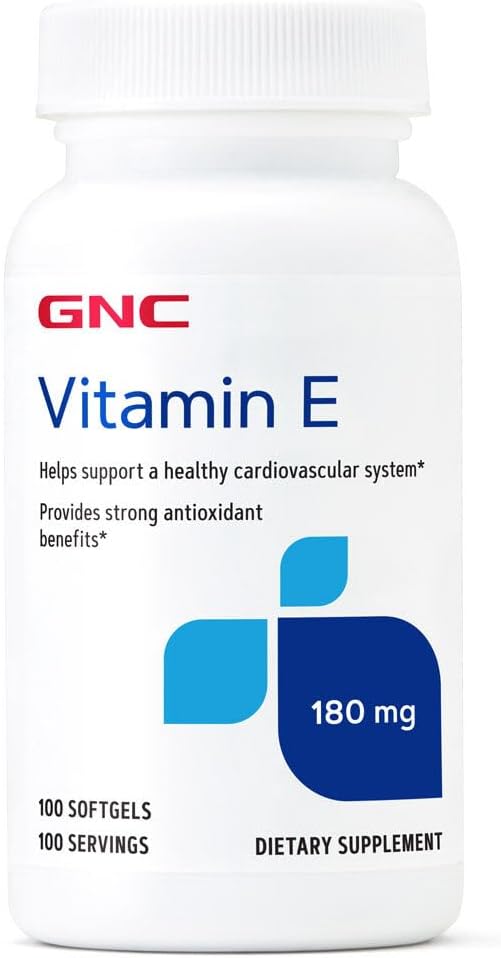 GNC bitamina E 200mg osagarria, Sistema Kardiobaskular osasuntsua onartzen du, 100 zerbitzatu