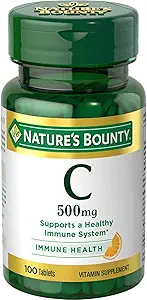 Nature's Bounty Vitamin C 500 mg Tablets 100 ea (Pack of 2)