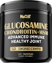 Glucosamine Chondroitin MSM s doplňkem Imunity & Joint Support 2000mg - Kurkumin Root, Boswellia, Elderberry, Echinacea & More - 120 Kapsle - Kostní zdraví, flexibilita a podpora síly