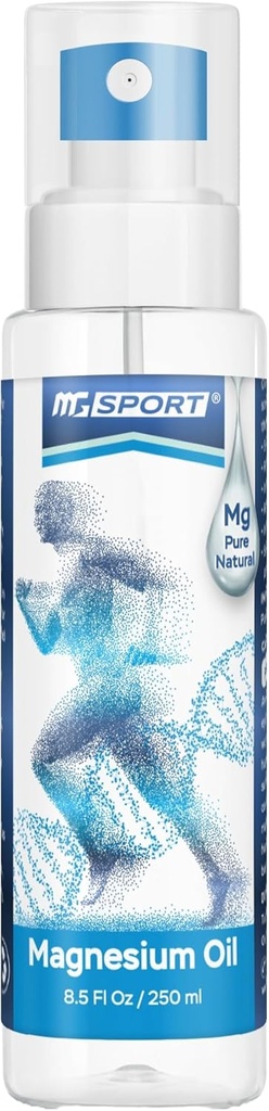 Thuốc xức dầu Magnesium – 250 ml Magnesium High Absorption và Clean from the Dead Sea, No Preserviative — Hỗ trợ việc ngủ, phục hồi cơ bắp và đường hầm. 1,400 tia - 8 mg Mg mỗi lần phun.