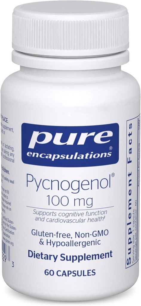 Pure Encapsulations Pycnogenol 100 mg / Hipoallergenik Ətraflı Vasküla Sağlamlıq və Antioksik dəstək təklif edir