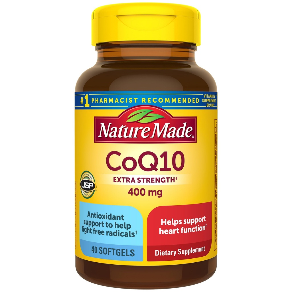 Nature Made CoQ10 400mg Softgels, Dietary Supplement for Heart Health Support, 40 Count, 40 Day Supply