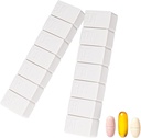 2Pack Weekly Pill Organizer, Ekstra 7 Days Pill Cases Perjalanan Daily Pill Box untuk Fish Oil, Calcium Tablets Suplemen dan Vitamin Pill lainnya