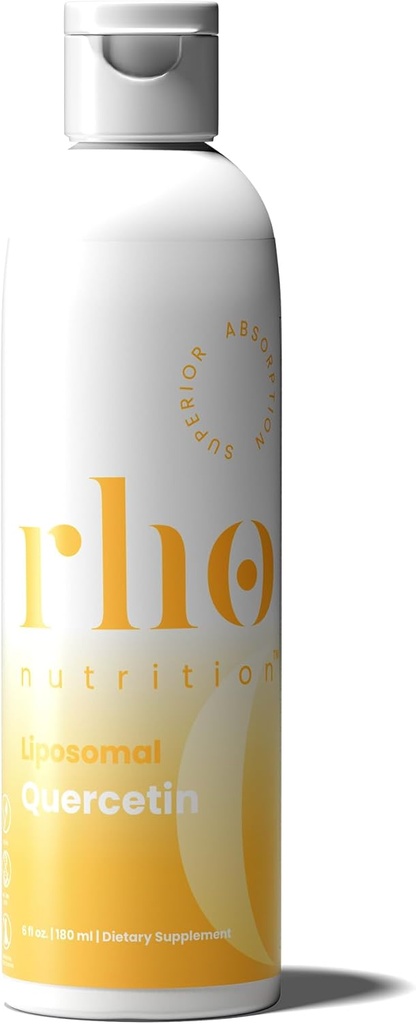 Rho Nutrition Liposomal Quercetin - Suplemento Líquido Ultra Alta Absorção Quercetin - Suporta Sistema Imune, Defesa de Alergia e Envelhecimento Saudável