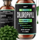 HERBIFY Chlorofyl Drops - Liquid Chlorofyl for Energy Boost & Immuun System Support - Made in USA - Chlorofyl Liquid Drops for Body Detox, Internal Deodorant & Enhance Skin - 2 Oz